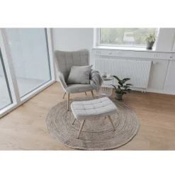 Arthur rundt tæppe - Jute Ø150 cm
