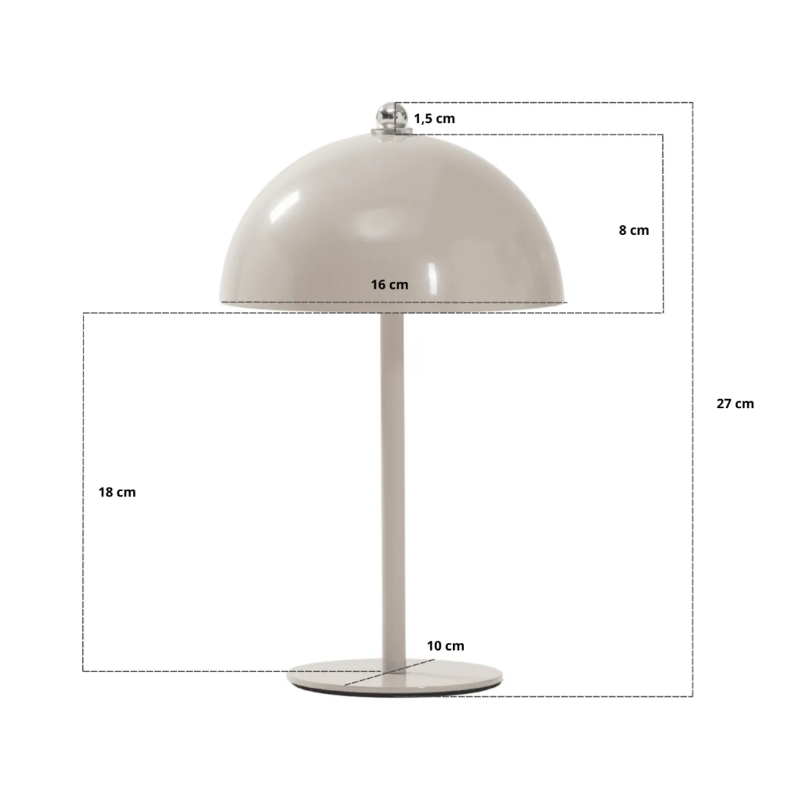 Bloom bordlampe Chrome