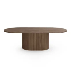 Bobby - Oval sofabord 120x55x45 cm Røget Eg