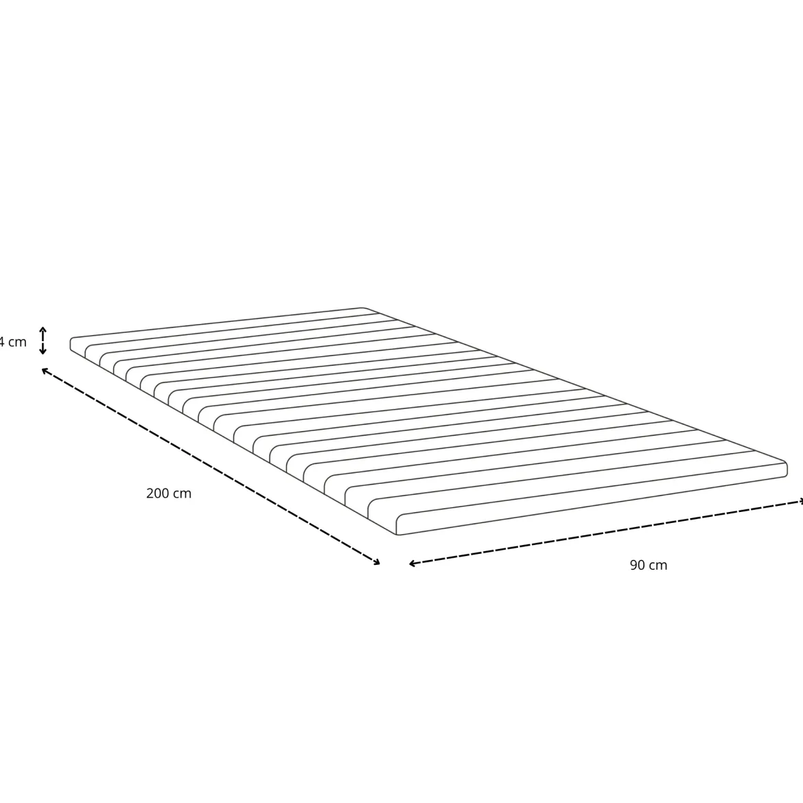Boxmadras seng i beige 90x200 cm med 4 cm topmadras i PU-skum ekskl. ben