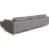 Brandy - Højrevendt og venstrevendt vendbar chaiselong sofa grå - L: 290 x D: 96 x H: 80 cm