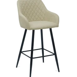 Carlo barstol - beige med armlæn 65 cm