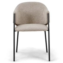 Carolina spisebordsstol i beige boucle
