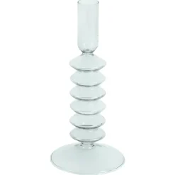 Chili lysestage glas grå 21 cm