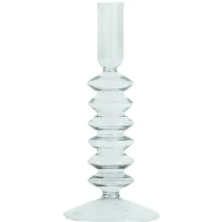 Chili lysestage glas grå 21 cm