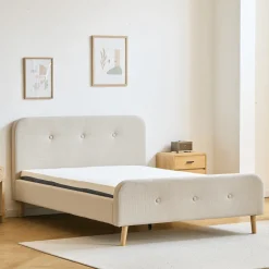 Christian sengeramme i beige 140x200 cm ekskl. sengelameller og madrasser