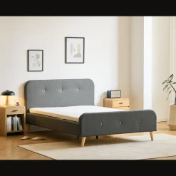 Christian sengeramme i grå 140x200 cm ekskl. sengelameller og madrasser