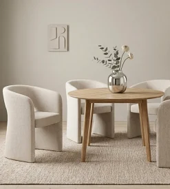 Daniella spisebordsstol med armlæn i beige