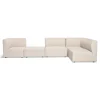 Emilia modulsofa i beige 4 moduler med højre- og venstrevendt chaiselong L: 328 X D: 158 X H: 72 cm