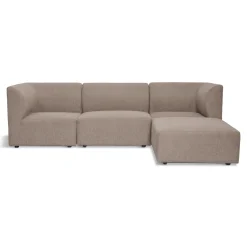Emilia modulsofa i sand 3 moduler højre- og venstrevendt chaiselong L: 243 X D: 158 X H: 72 cm