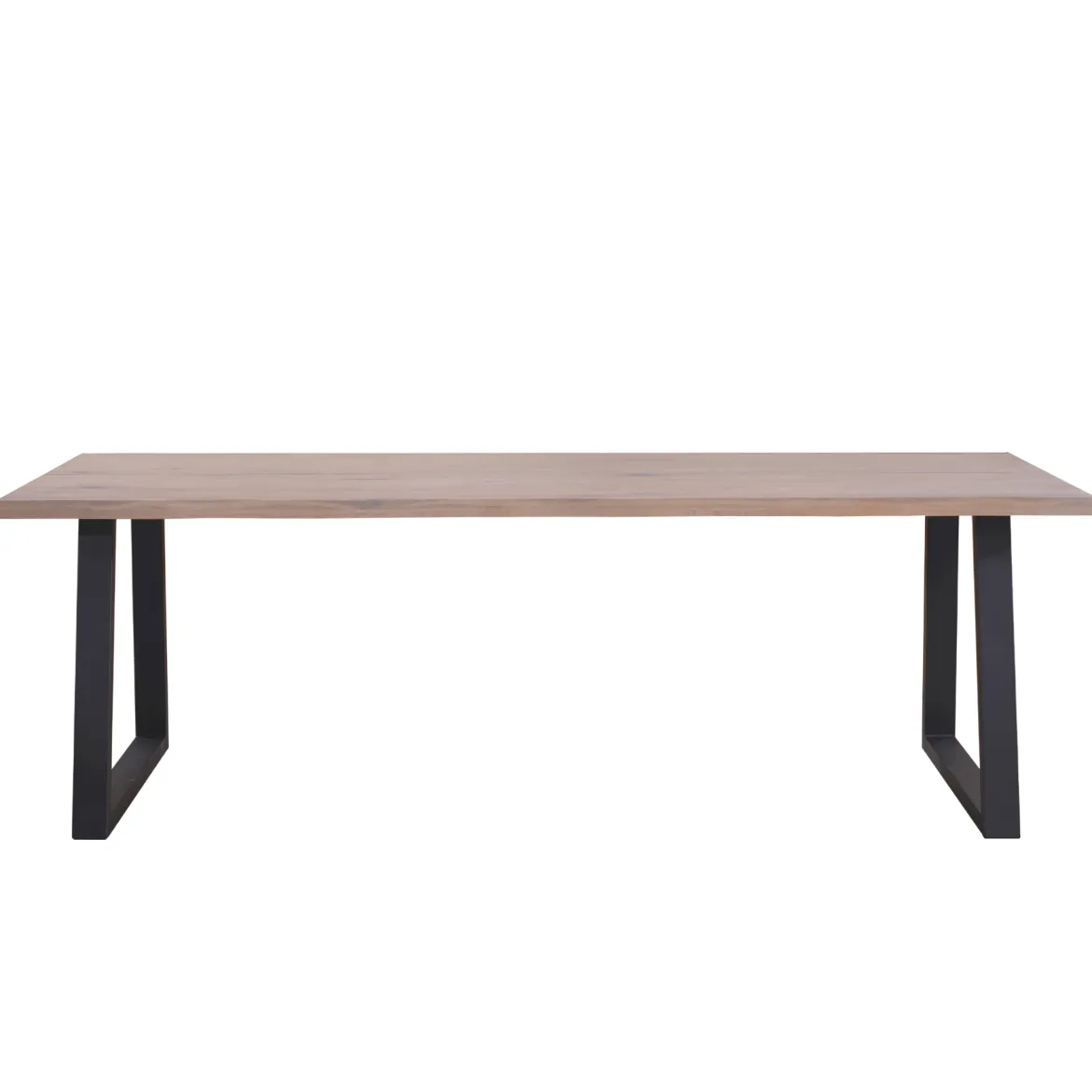 Esther plankebord - 200x95 cm - i hvidolieret eg med firkantet ben - (Forberedt til tillægsplader)
