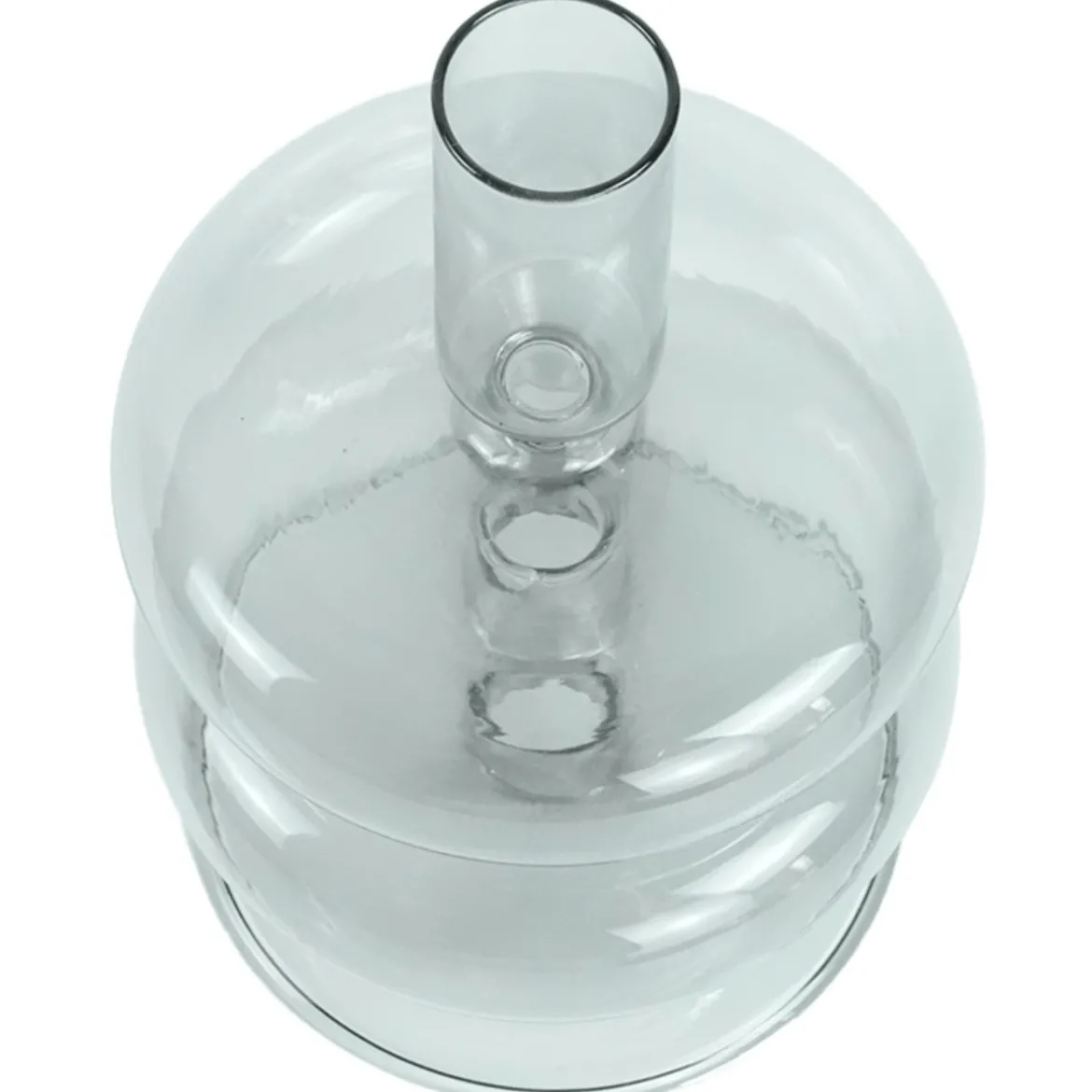 Fairy glas lysestage grå 15 cm