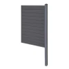 Finley komposithegn afslutningsmodul - H: 180 x L: 95 cm - Antracitgrå/sort