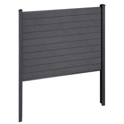 Finley komposithegn startmodul - H: 150 x L: 185 cm - Antracitgrå/sort
