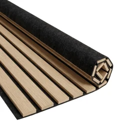 Fleksibel akustikpanel i egetræsfiner 2400x520x18 mm