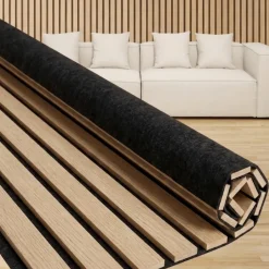Fleksibel akustikpanel i egetræsfiner 1200x520x18 mm