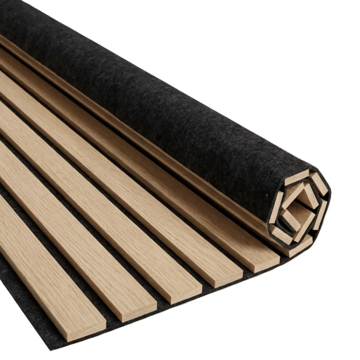 Fleksibel akustikpanel i egetræsfiner 1200x520x18 mm