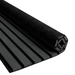 Fleksibel akustikpanel i sort egetræsfiner 1200x520x18 mm