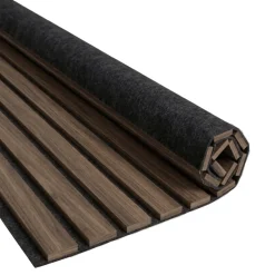 Fleksibel akustikpanel i røget egetræsfiner 2400x520x18 mm