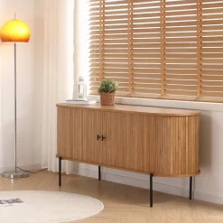 Florence jalousi skab med lameller i eg 160x45x75 cm