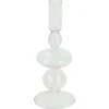 Gracie glas lysestage lyserød 18 cm