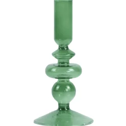 Gracie glas lysestage grøn 18 cm