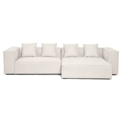Hailey - Højrevendt chaiselong modulsofa i beige med 2 moduler L: 294 X D: 148 X H: 65 cm