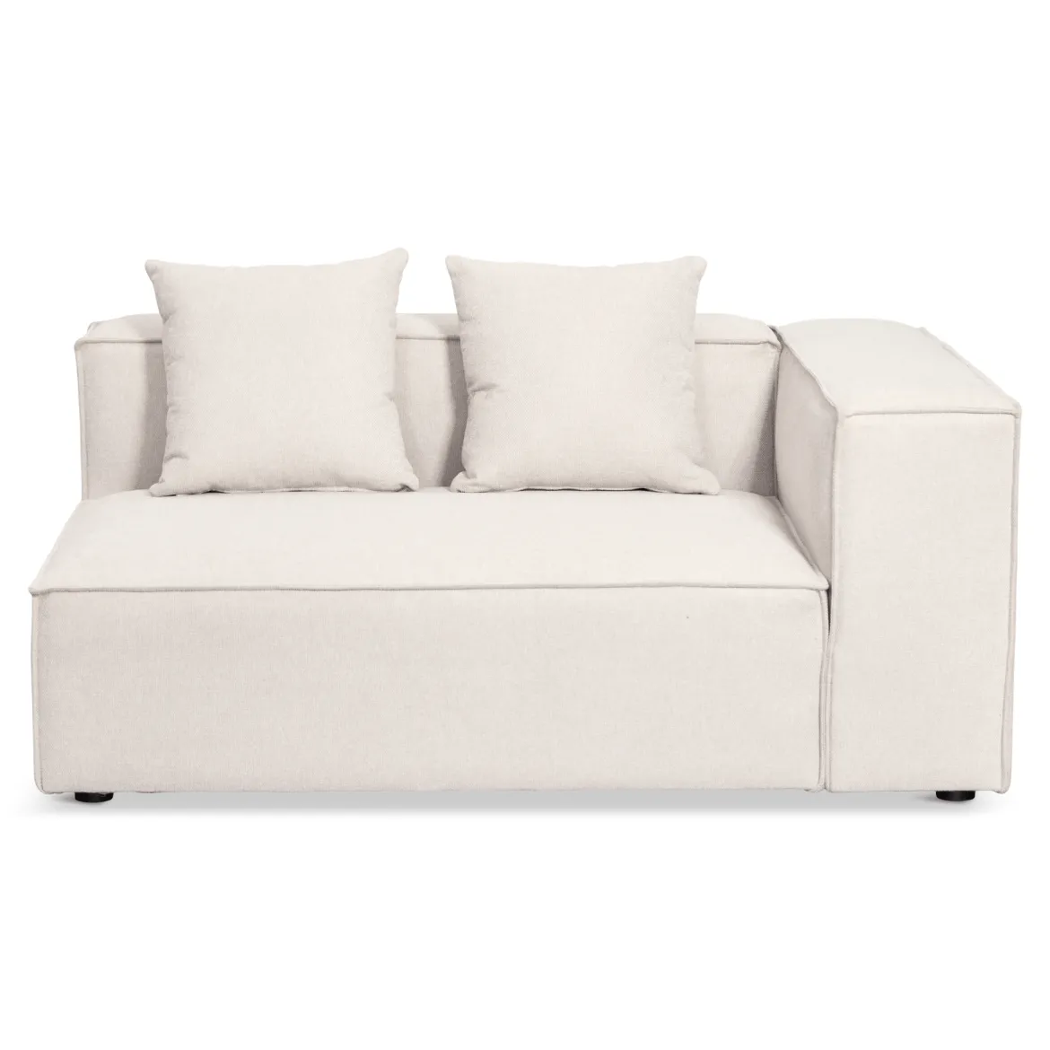 Hailey - U-sofa modulsofa i beige med 4 moduler - Venstrevendt chaiselong L: 368 X D: 247 X H: 65 cm