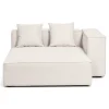 Hailey højre chaiselong modul i beige L: 147 X D: 148 X H: 65 cm