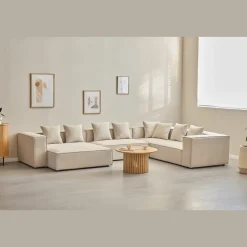 Hailey hjørne modul i beige L: 100 X D: 100 X H: 65 cm