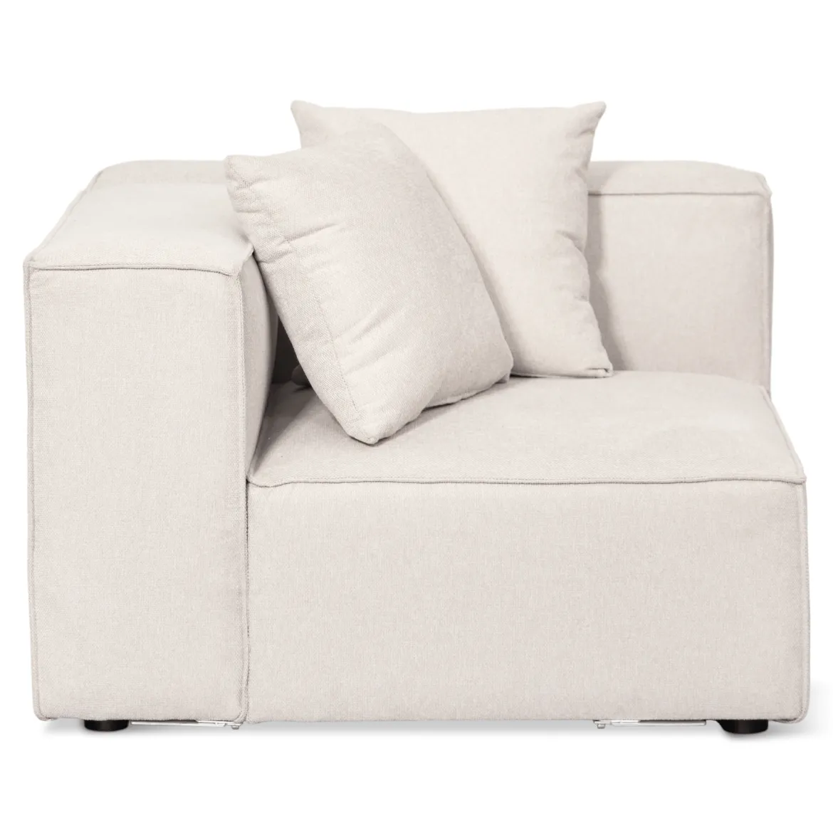 Hailey hjørne modul i beige L: 100 X D: 100 X H: 65 cm