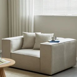 Hailey lænestol i beige L: 136 X D: 100 X H: 64 Cm
