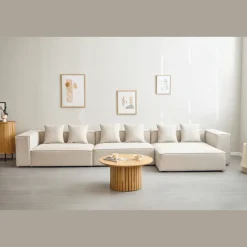 Hailey midtermodul i beige L: 121 X D: 100 X H: 65 cm