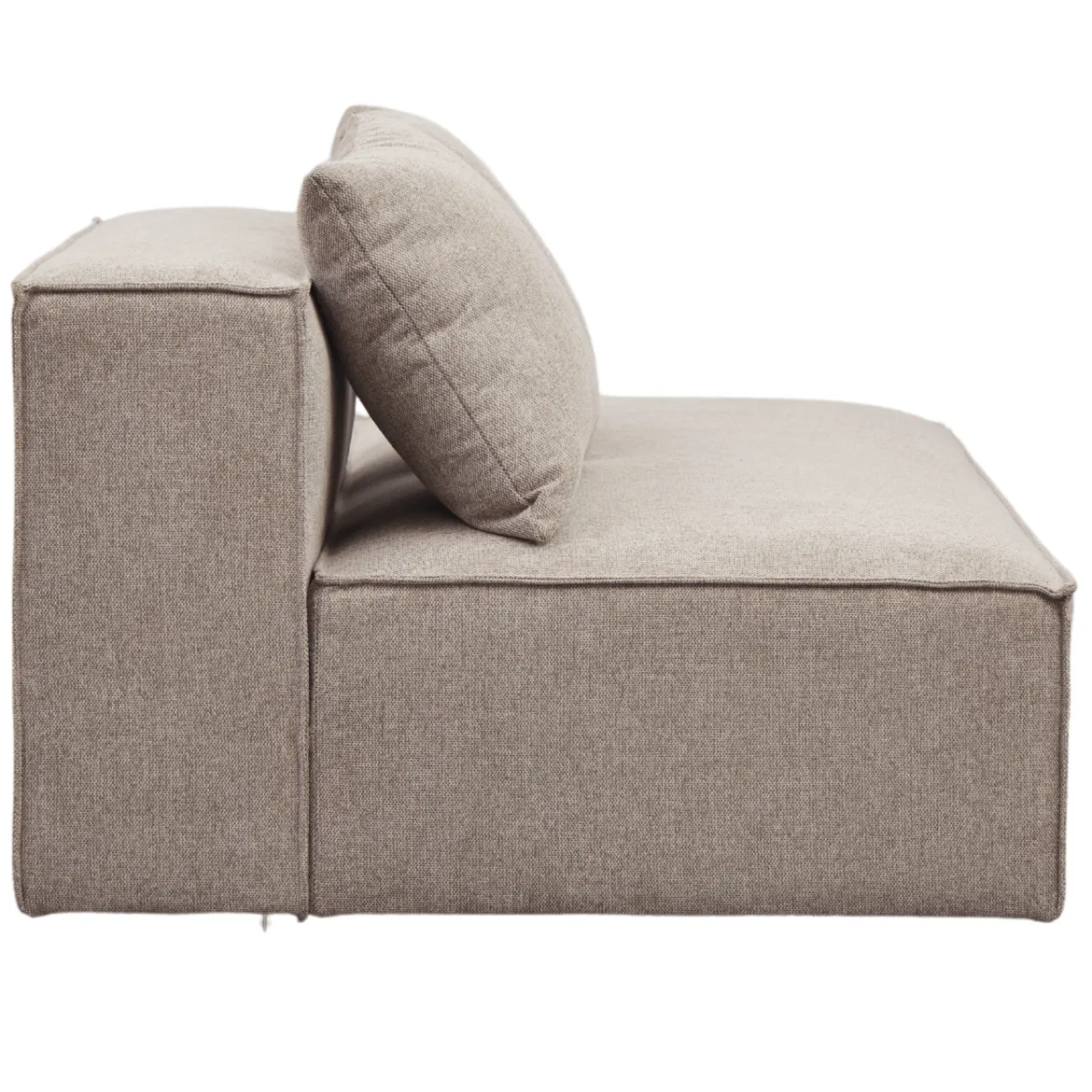 Hailey modul med halvt ryglæne højrevendt i sand L: 148 x D: 100 x H: 65 cm