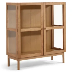 Havana egetræ vitrineskab med 2 låger -110x40x100 cm