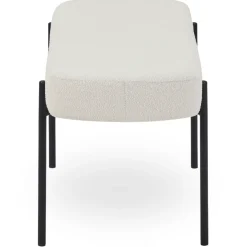Helena bænk i hvid boucle 100x36x43 cm