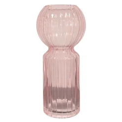 Hera glasvase lyserød 23 cm
