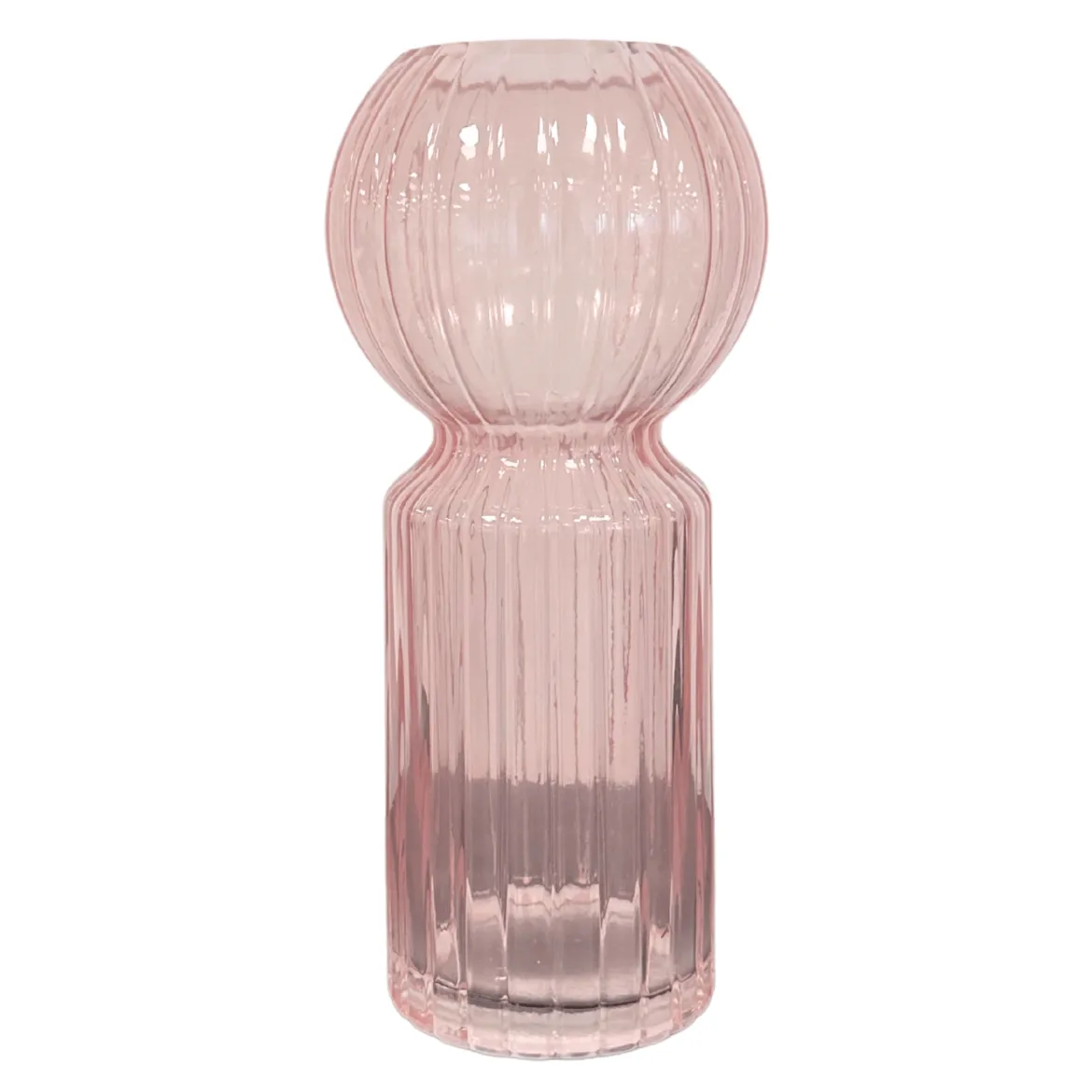 Hera glasvase lyserød 23 cm
