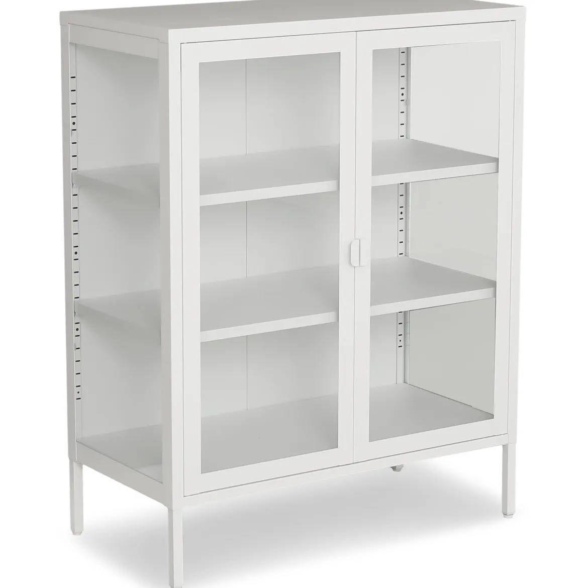 Herman glas skænk/vitrineskab - Hvidt metal 80x40x105 cm