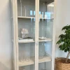 Herman glas skænk/vitrineskab - Beige metal 80x40x105 cm