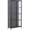 Herman Vitrineskab - Sort metal/glas - 80x40x180 cm