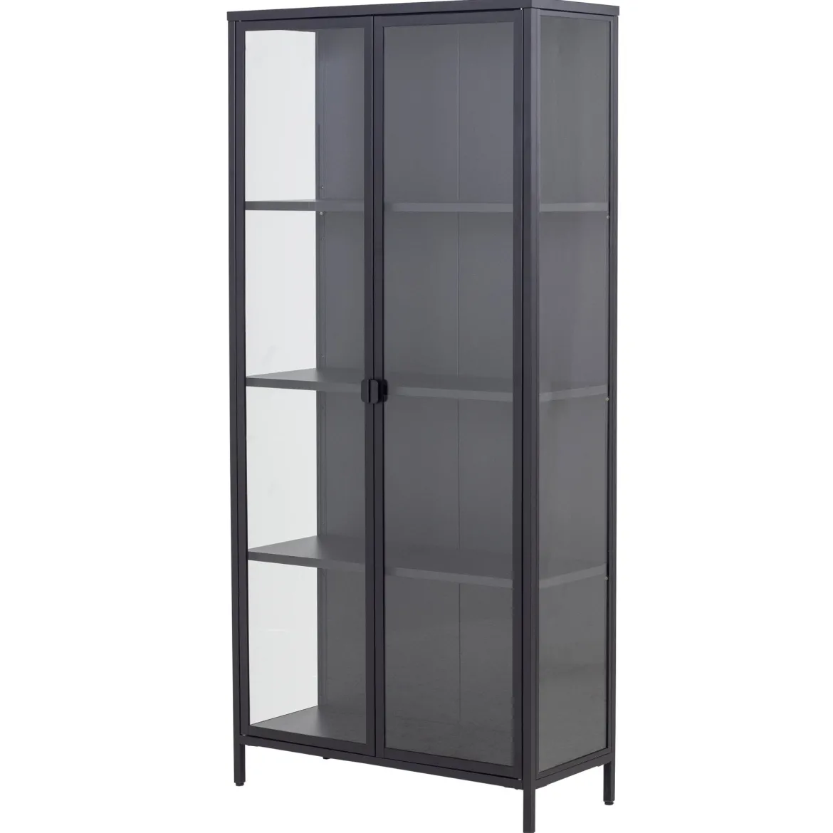 Herman Vitrineskab - Sort metal/glas - 80x40x180 cm