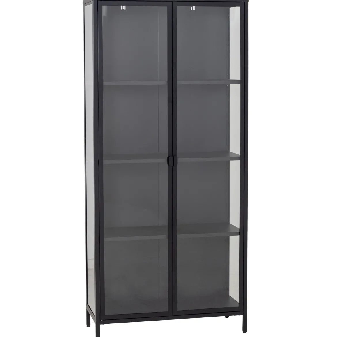 Herman Vitrineskab - Sort metal/glas - 80x40x180 cm