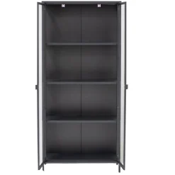 Herman Vitrineskab - Sort metal/glas - 80x40x180 cm
