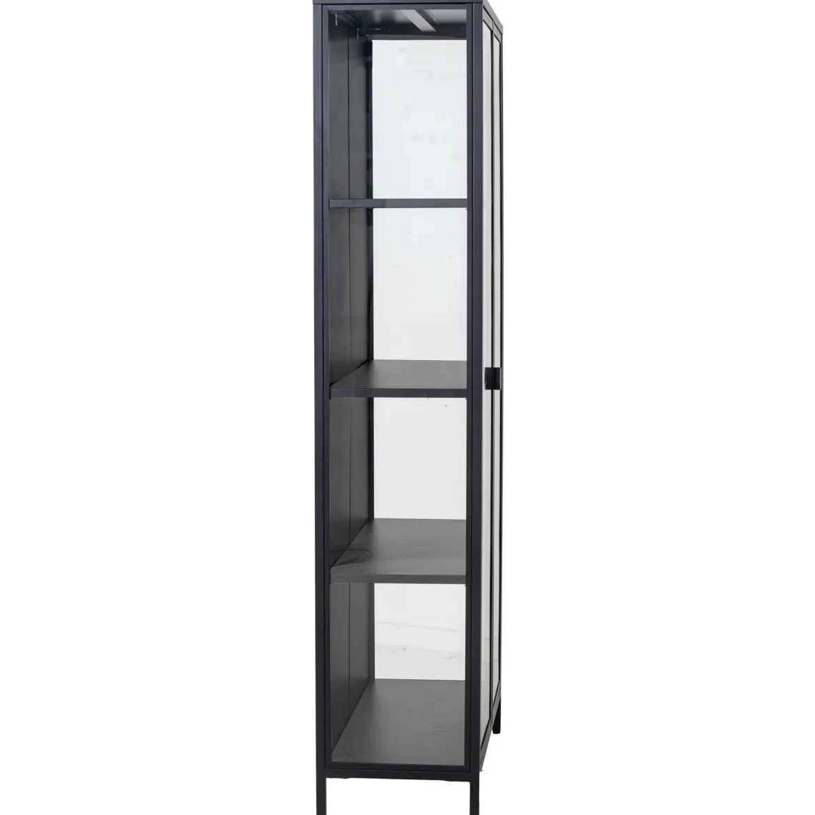 Herman Vitrineskab - Sort metal/glas - 80x40x180 cm