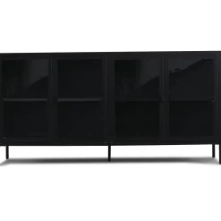 Herman Vitrineskab - Sort metal/glas - 170x40x85 cm