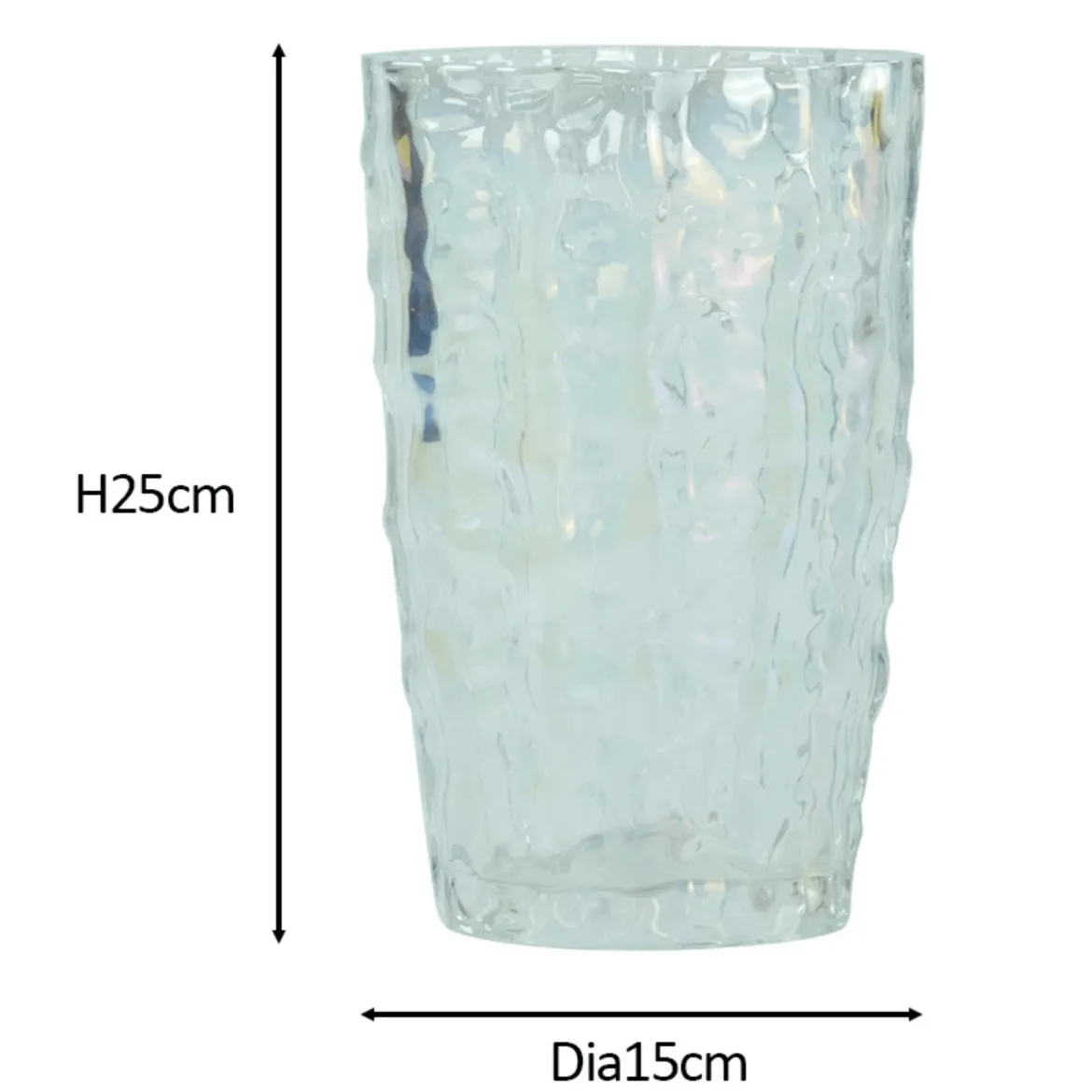Indie glasvase multifarvet 25 cm