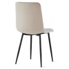 Jessi spisebordsstol - beige velour med sorte metalben
