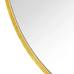 Kaya rundt spejl med messing/guld ramme Ø70 cm