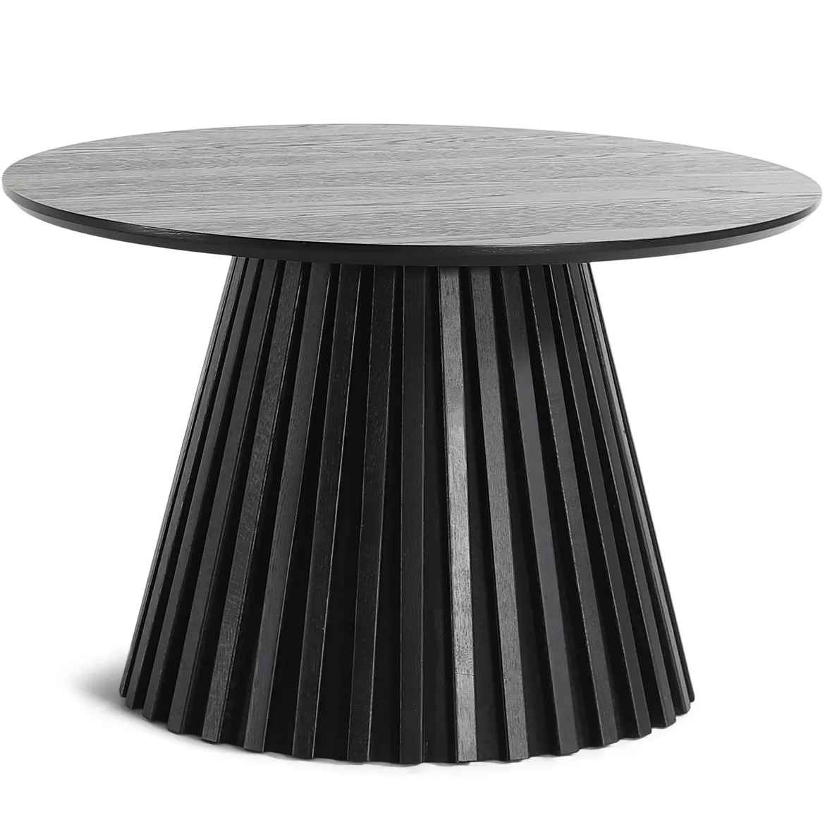 Lewis lamel sofabord sort Ø70 cm